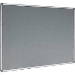 Visionchart Felt Pinboard 2400x1200mm Aluminium Frame Grey