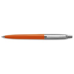 Parker Jotter Originals Ballpoint Pen Orange Barrel Stainless Clip Refill Blue