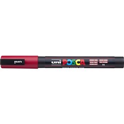 Uni Posca PC-3M Paint Marker Fine 1.3mm Bullet Tip Dark Red