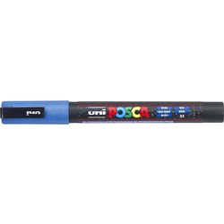 Uni Posca PC-3ML Paint Marker Fine 1.3mm Bullet Tip Glitter Blue