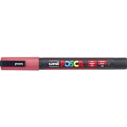 Uni Posca PC-3ML Paint Marker Fine 1.3mm Bullet Tip Glitter Red