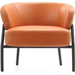 K2 EP Sorrento Lounge Chair Orange Leather