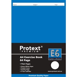 Protext Premium Exercise Book A4 64 Page Plain E6