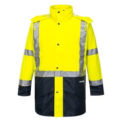 Huski Farmers Hi-Vis Contrast Jacket Medium Yellow And Navy