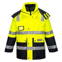 Huski Venture Hi-Vis 4-in-1 Contrast Jacket Large Yellow And Navy