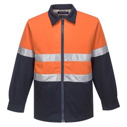 Portwest Bluey Hi-Vis Contrast Wool Blend Work Jacket 4XL Orange And Navy