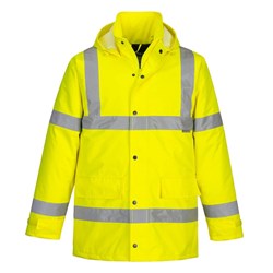 Portwest Hi-Vis Winter Traffic Jacket Small Yellow