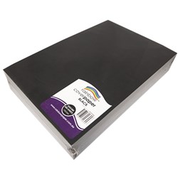 Rainbow Cover Paper 255 x 380mm 125gsm Black 500 Sheets