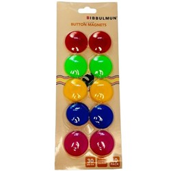 Bibbulmun Magnetic Buttons 30mm Assorted Pack Of 10