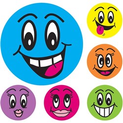 Avery Merit Stickers Smiley Faces Round 43mm Assorted Colours Pack Of 102