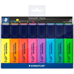 Staedtler Classic Highlighters Chisel 1-5mm Textsurfer Assorted Wallet of 8