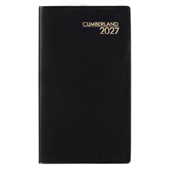 Cumberland Pocket Diary A6 Week To View Slimline Black