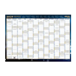 Collins Writeraze Dated Wall Planner 500 x 700mm Unframed Blue