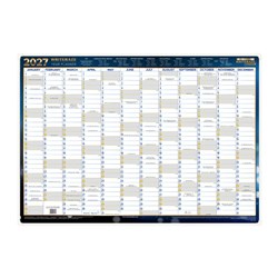 Collins Writeraze Dated Wall Planner 700 x 1000mm Framed Blue