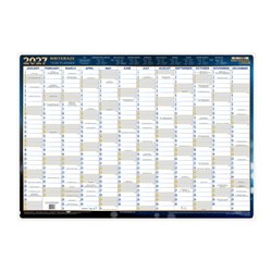 Collins Writeraze Dated Wall Planner 500 x 700mm Framed Blue