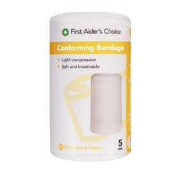 First Aider's Choice Conforming Bandage 5cm Wide White
