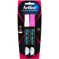 Artline Chalk Markers Bullet 2mm Assorted Pack Of 2