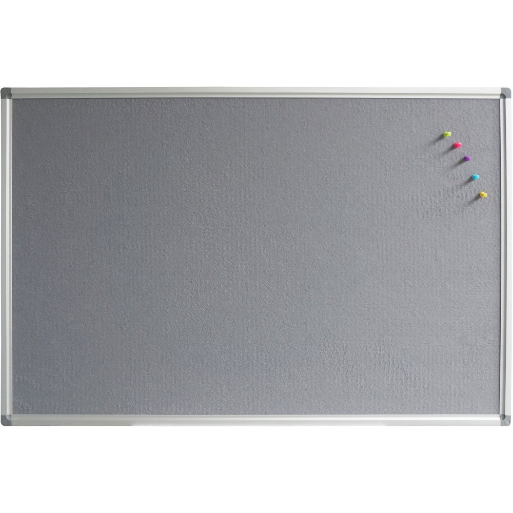 Rapidline Pinboard 1500W x 15D x1200mmH  Grey Felt Aluminium Frame