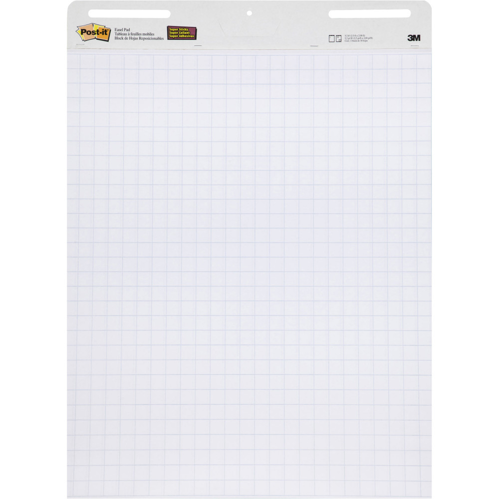 Post-It 560 Easel Pad 635mm x 775mm White Blue Grid Pack of 2