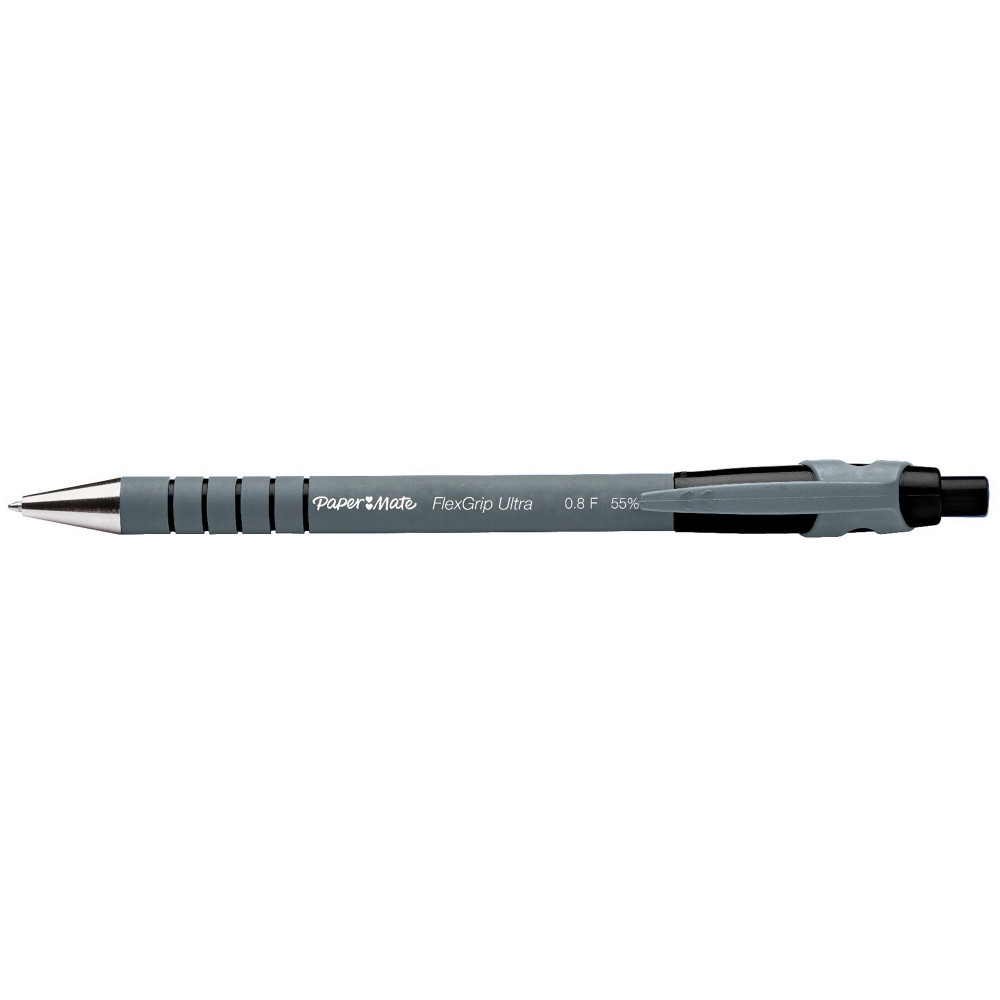 Paper Mate FlexGrip Ultra Ballpoint Pen Retractable Fine 0.8mm Black