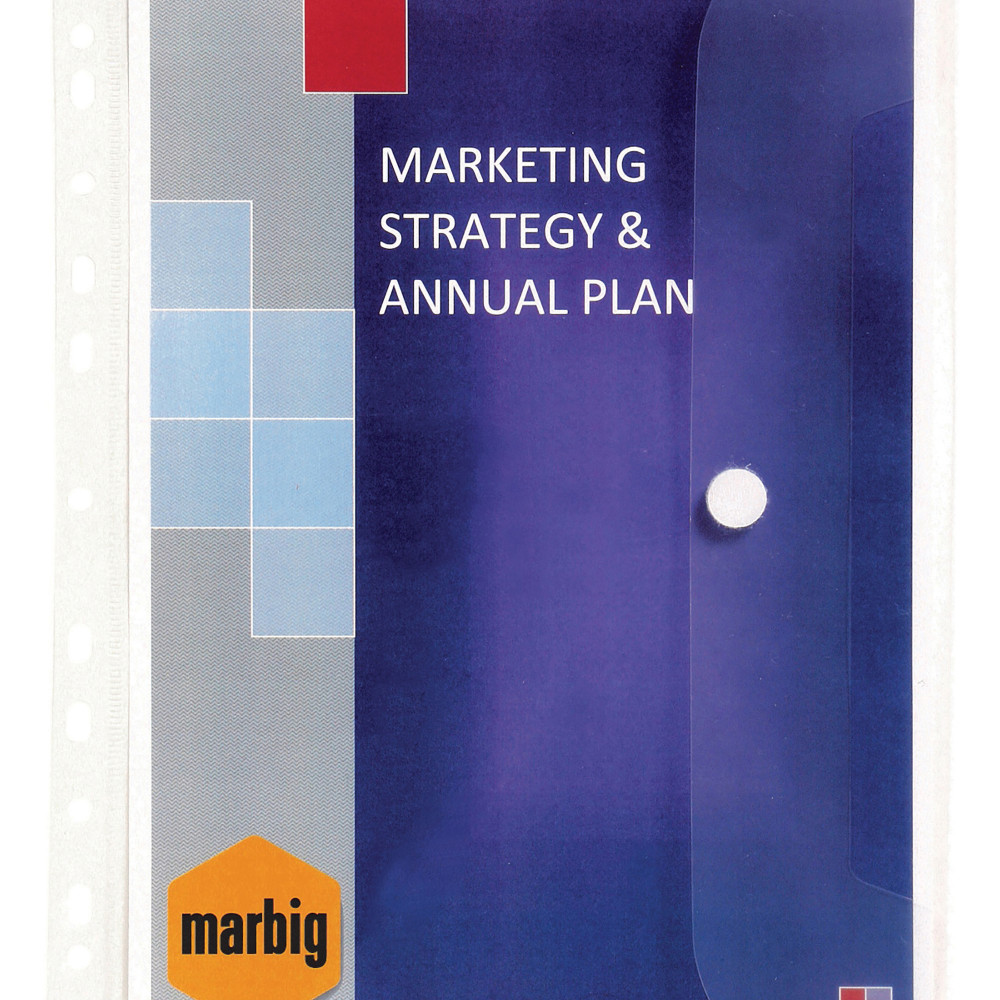 Marbig Binder Wallet A4 2, 3 & 4 Rings Holds 50 Sheets Clear