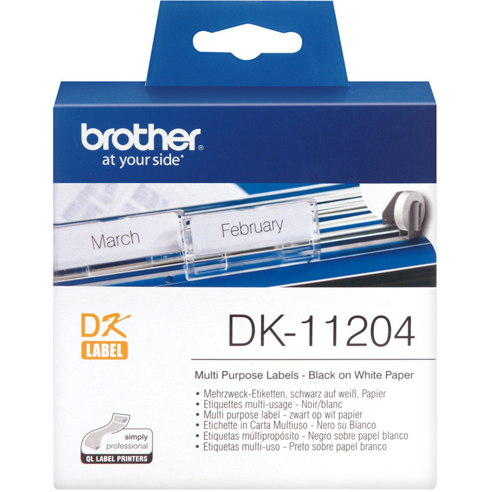 Brother DK-11204 Multi Purpose Return Address Label 17 x 54mm 400 Labels White