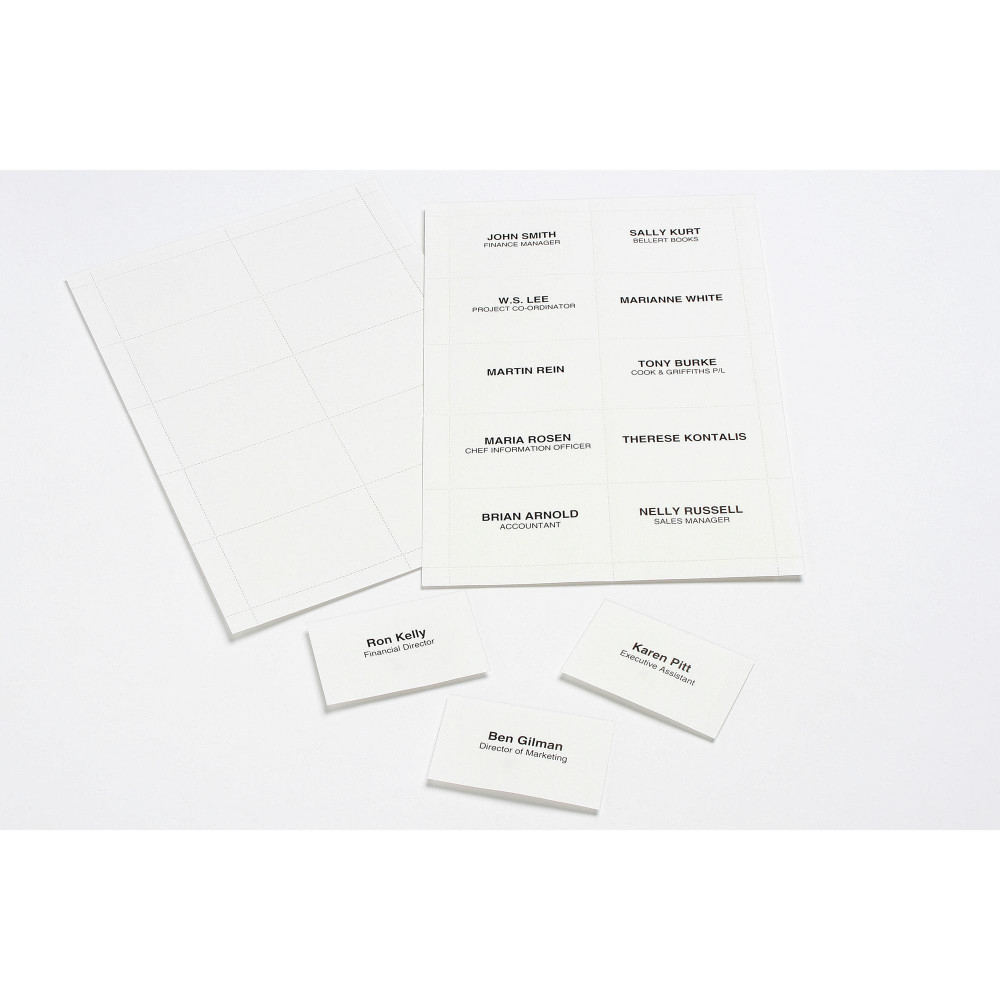 Rexel ID Convention Insert Cards For Name Badge ID Holder 90 x 54mm White Box Of 250