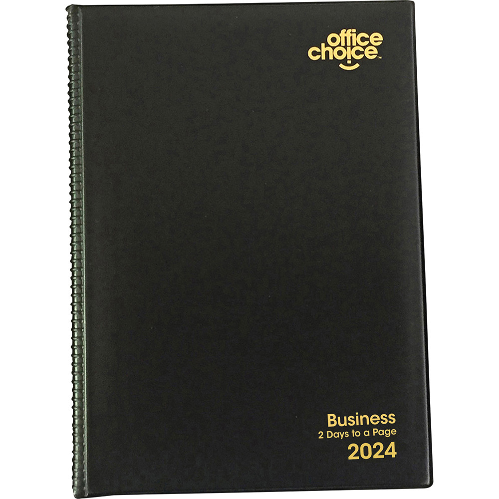 Office Choice Business Diary A4 2 Days To Page Black