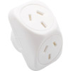 The Brute Power Co. Angled Double Adaptor White