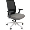 Rapidline Motion Task Chair Medium Mesh Back With Arms Grey Fabric Seat Black Mesh