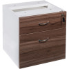 OM Premier Fixed Pedestal 1 Drawer 1 File 464W x 400D x 450mmH Casnan And White
