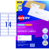 Avery Quick Peel Address Laser & Inkjet Labels White L7163 99.1 x 38mm 14UP 140 Labels