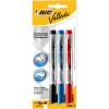 Bic Velleda Whiteboard Marker Liquid Ink Bullet 4.2mm Assorted Pack of 3