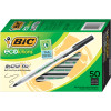 Bic Ecolutions Ballpoint Pen Round Stic Medium Black Box of 50