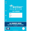 Writer Premium Binder Book A4 8mm Ruled 128 Pages Drums