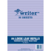 Writer Binder Refills A4 2mm Graph Reinforced Pack of 50
