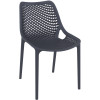 Air Hospitality Cafe Chair Indoor Outdoor Use Stackable Polypropylene Anthracite