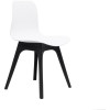 Rapidline Lucid Breakout Room Chair Black Timber Leg White Patterned Poly Shell