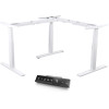 Infinity Electric Height Adjustable L Return Desk 2  Stage Leg Frame Only White