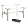 Infinity Electric Height Adjustable Back To Back Desk 3 Stage Leg Frame Only White