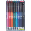 Pilot Frixion Point Knock Pen  0.4mm Synergy Tip Assorted Colours Wallet of 8