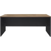 OM Premier Straight Desk 1200W x 600D x 720mmH Regal Walnut And Charcoal