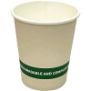 Writer Breakroom Earth Eco Recyclable Single Wall Paper Cups 8oz White Pack Of 50