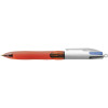 Bic 4 Colour Ballpoint Pen Retractable Fine 0.7mm Grip Barrel Box of 10