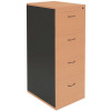 Rapidline Rapid Worker Filing Cabinet 4 Drawer 465W x 600D x 1300mmH Beech And Ironstone