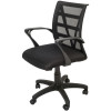 Rapidline Vienna Office Chair Medium Mesh Back With Arms Fabric Seat Black Mesh Back