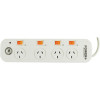 Italplast Power+ 4 Outlet Powerboard Individual Switches Surge & Overload Protection