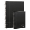 Spirax 400 Platinum Notebook A4 Ruled 200 Page Side Opening Black