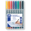 Staedtler 316 Lumocolor Pens Non-Permanent Fine 0.6mm Wallet of 8