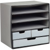 Marbig Flexi Stor 3 Drawer & 3 Shelves 375W x 290D x 360mmH Grey